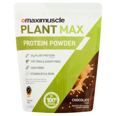 Maximuscle Plant Max Protein Powder Chocolate Flavour 480g RRP 19.99 CLEARANCE XL 14.99