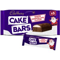 Cadbury Festive Cake Bars 5 Pack White Chocolate (Jan 24) RRP 1.89 CLEARANCE XL 89p or 2 for 1.50