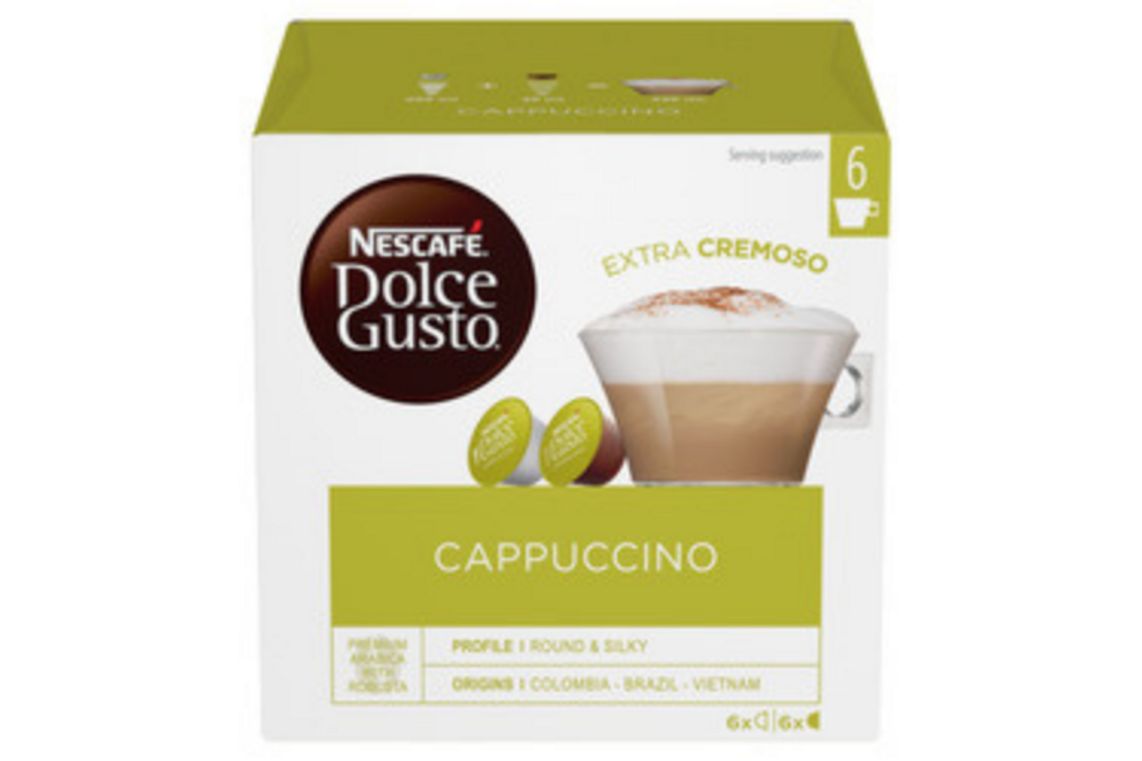 Nescafe Dolce Gusto Cappuccino  6 Cup / 12 Pods 139.8g RRP 4 CLEARANCE XL 2.99 or 2 for 5